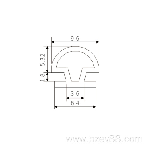 Aluminum alloy door and window sealing strip